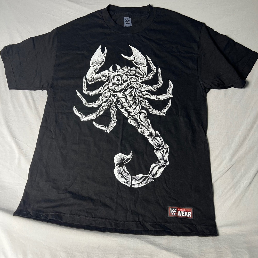 WWE Authentic Wear Sting Scorpion Graphic T-Shirt Black Mens Large Wrestling Tee